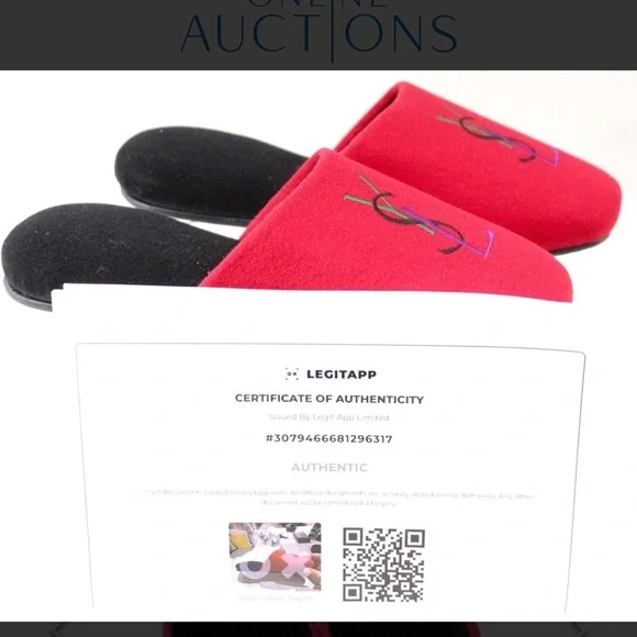 Authentic YSL Yves Saint Laurent Slippers. No Size Listed - 10" Total - Picture 3 of 6